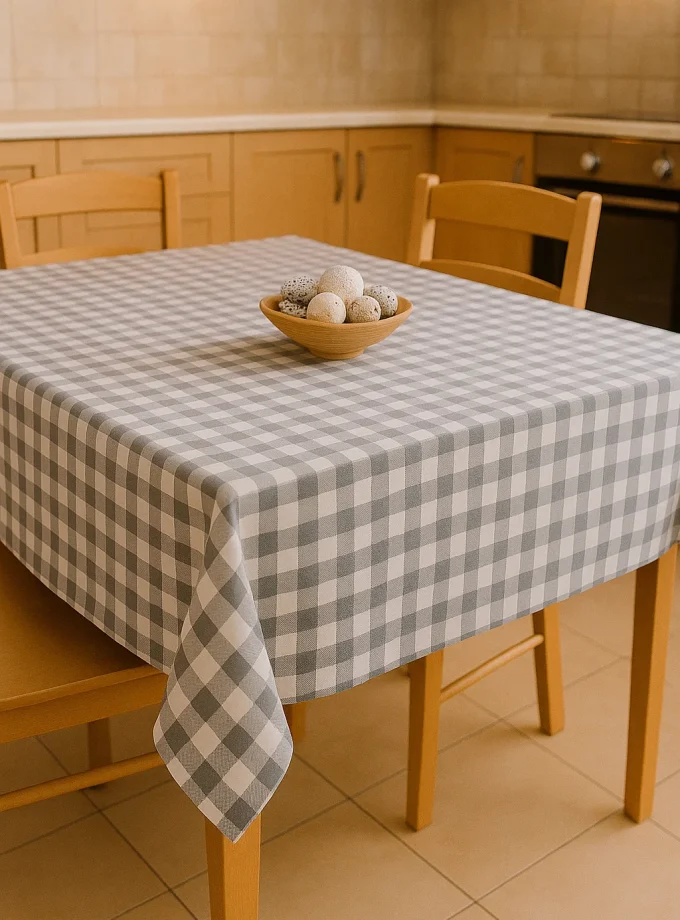 Τραπεζομάντιλο φαγητού 140x180 Cosmin Plaid Grey