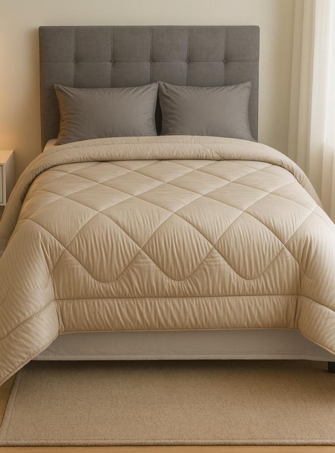 Πάπλωμα Υπέρδιπλο 220x240 Cosmin  Stripe Beige