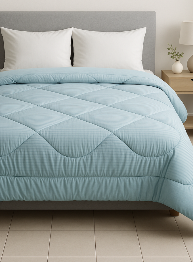 Πάπλωμα Υπέρδιπλο 220x240 Cosmin  Stripe Light Blue