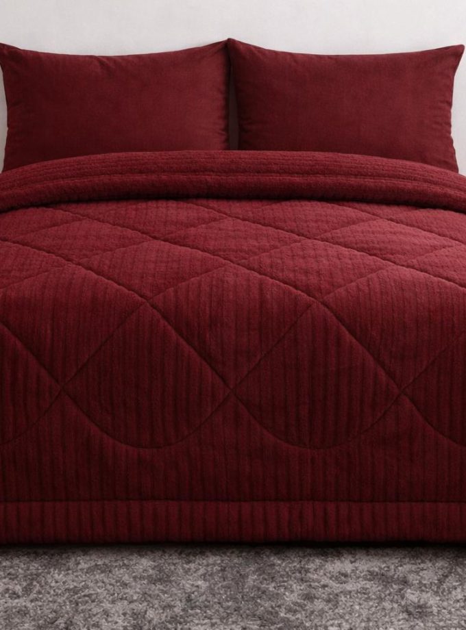 Κουβερτοπάπλωμα 220x240 Cosmin Rabbit Velvet Red