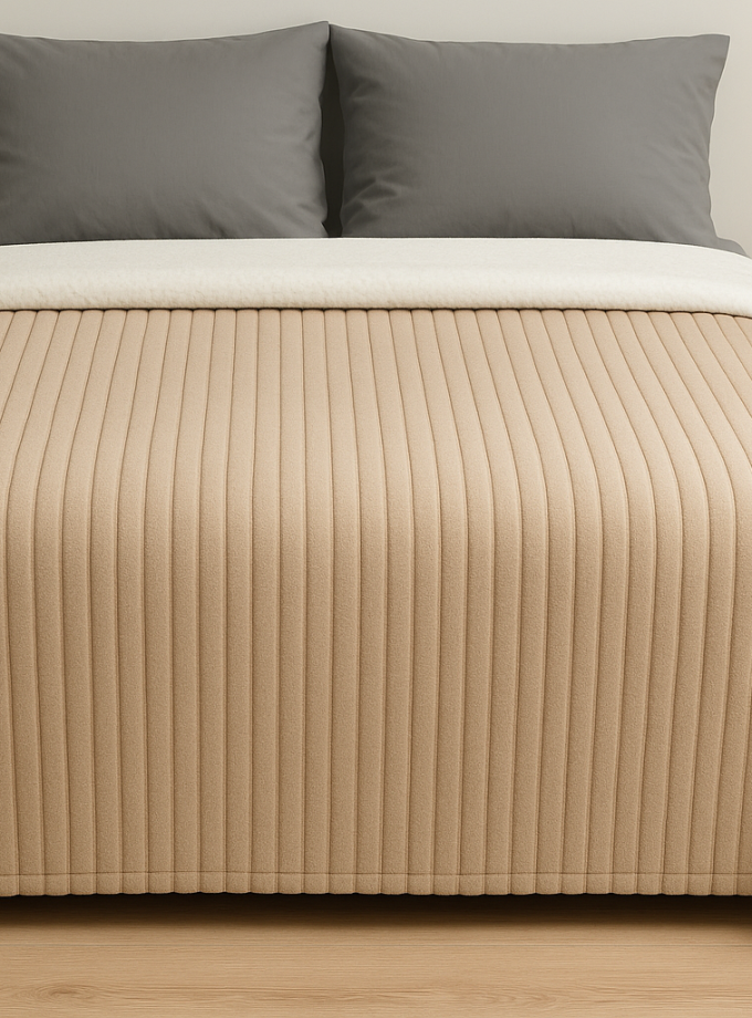 Κουβέρτα Fleece Υπέρδιπλη 220x240 Cosmin  Venturi Quilt Beige