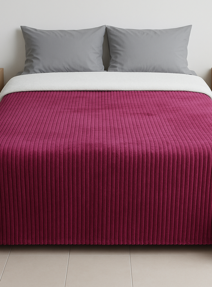 Κουβέρτα Fleece Υπέρδιπλη 220x240 Cosmin  Venturi Quilt Ruby Red