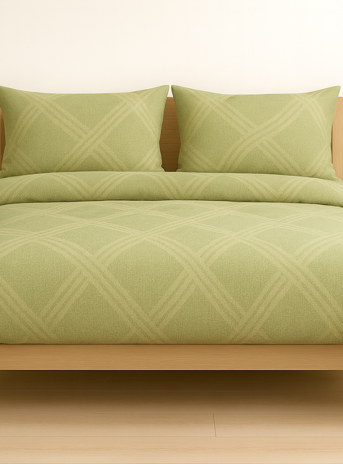 Σετ Σεντόνια Υπέρδιπλα 100% Βαμβακερά 240x260 Cosmin Libre Green