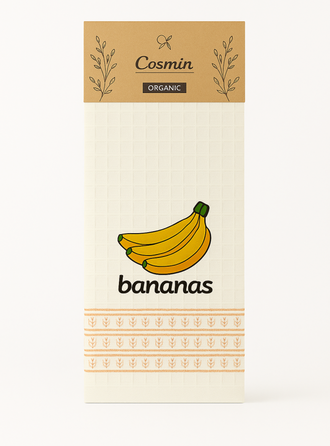 Ποτηρόπανο Κουζίνας 50x70 Cosmin Bananas White