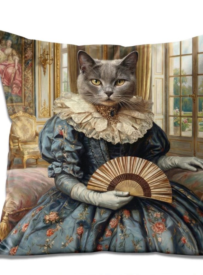 Μαξιλαροθήκες Διακόσμησης  45x45 Cosmin Kelma Aristocrat Lady Cat