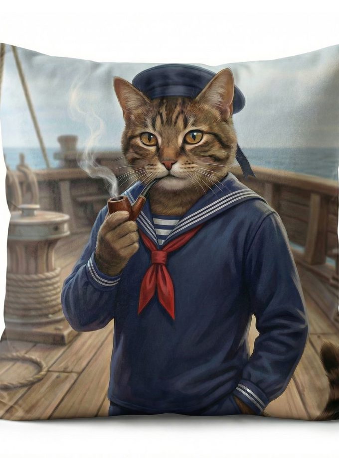 Μαξιλαροθήκες Διακόσμησης  45x45 Cosmin Kelma Sailor Cat