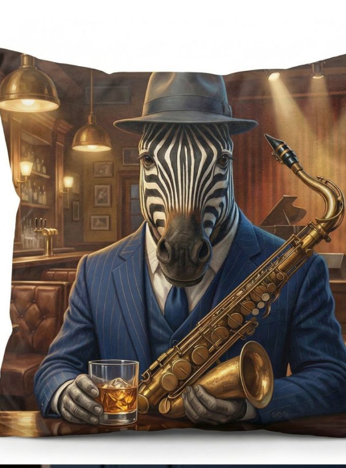Μαξιλαροθήκες Διακόσμησης  45x45 Cosmin Kelma Lounge Noir Zebra
