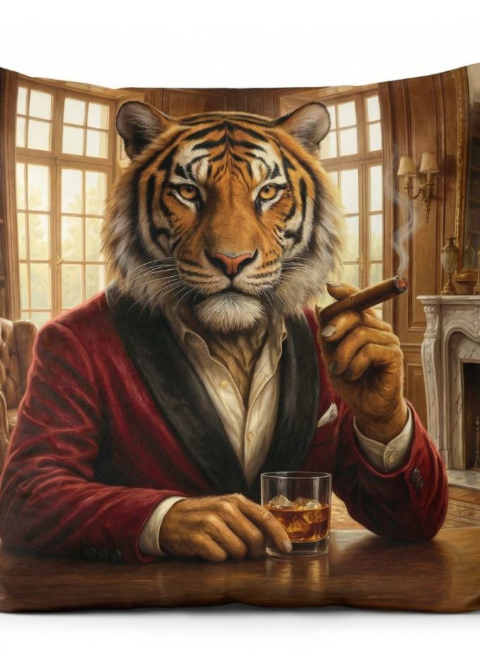 Μαξιλαροθήκες Διακόσμησης 45x45 Cosmin Kelma Smokebound Tiger