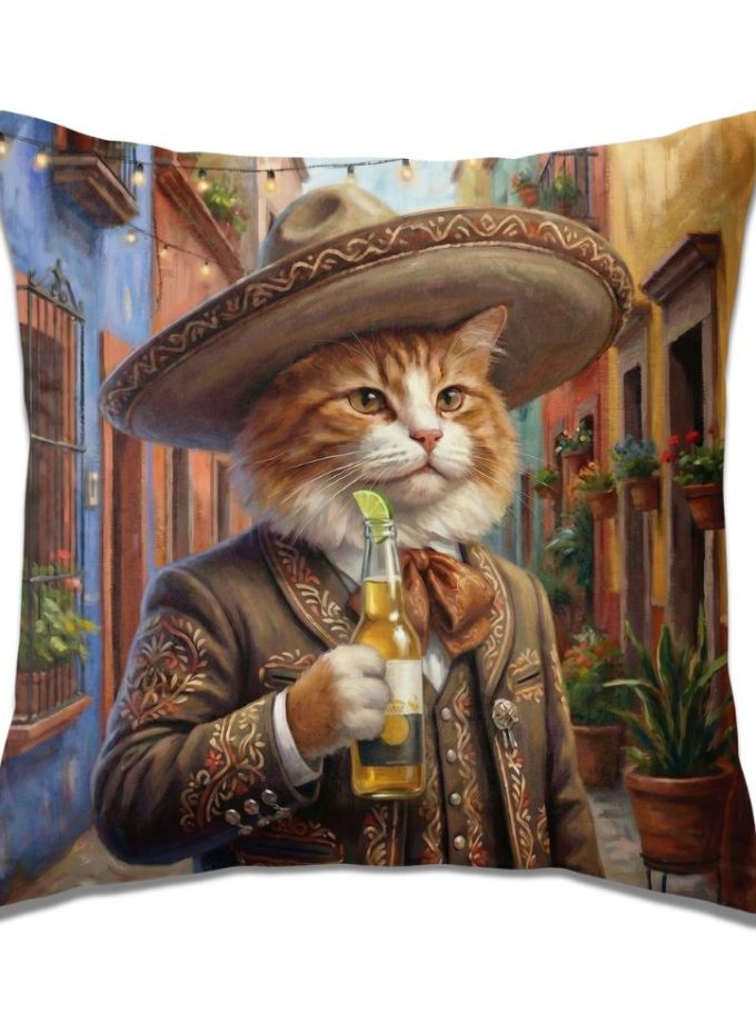 Μαξιλαροθήκες Διακόσμησης  45x45 Cosmin Kelma Ranchero Cat