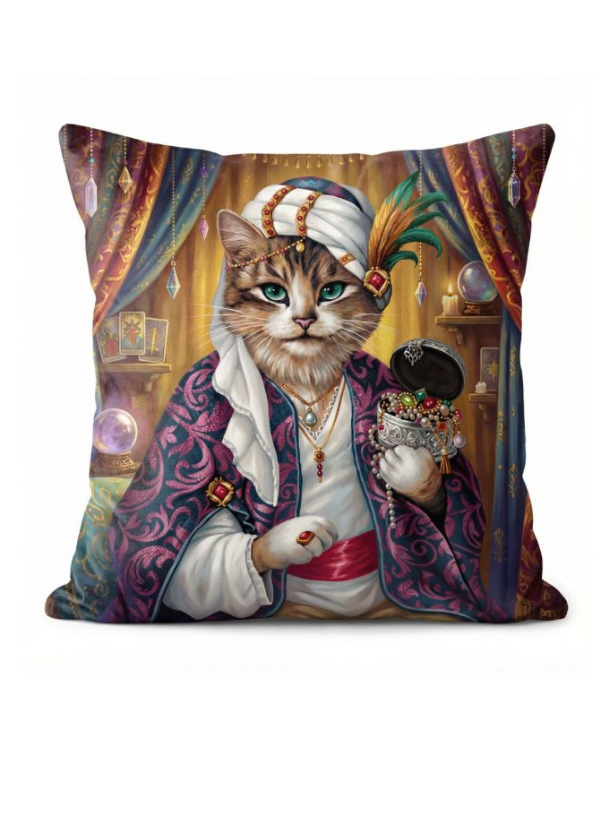 Μαξιλαροθήκες Διακόσμησης 45x45 Cosmin Kelma Arcana Cat