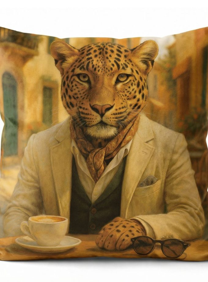 Μαξιλαροθήκες Διακόσμησης  45x45 Cosmin Kelma Gentleman Leopard