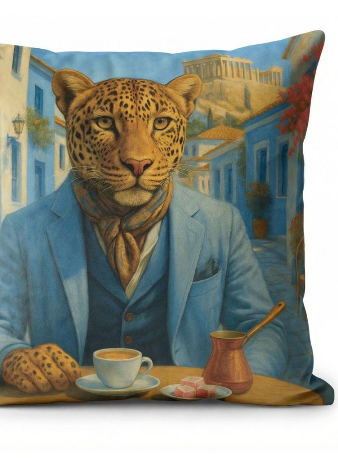 Μαξιλαροθήκες Διακόσμησης  45x45 Cosmin Kelma Leopard in Athens