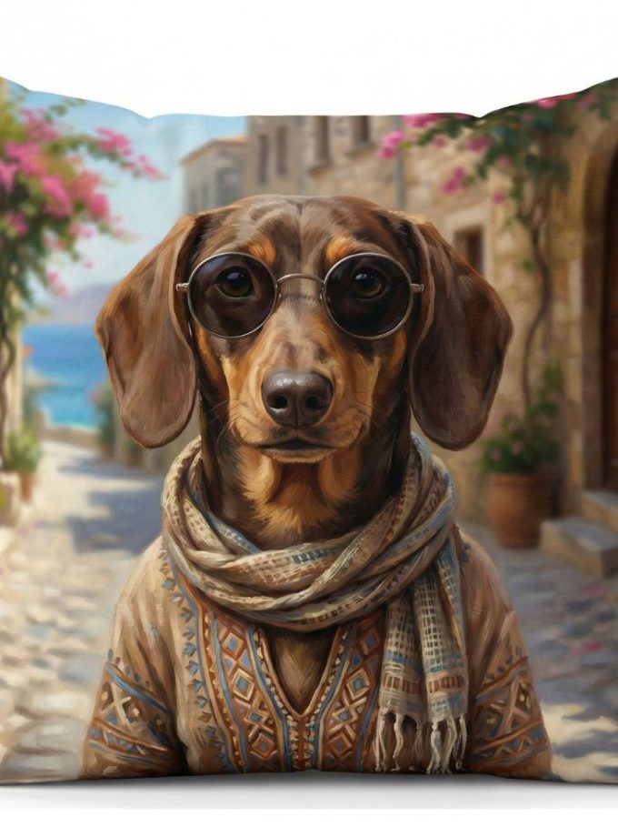 Μαξιλαροθήκες Διακόσμησης 45x45 Cosmin Kelma Boho Dachshund