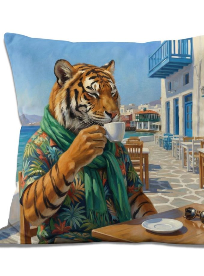 Μαξιλαροθήκες Διακόσμησης 45x45 Cosmin Kelma Cycladic Tiger