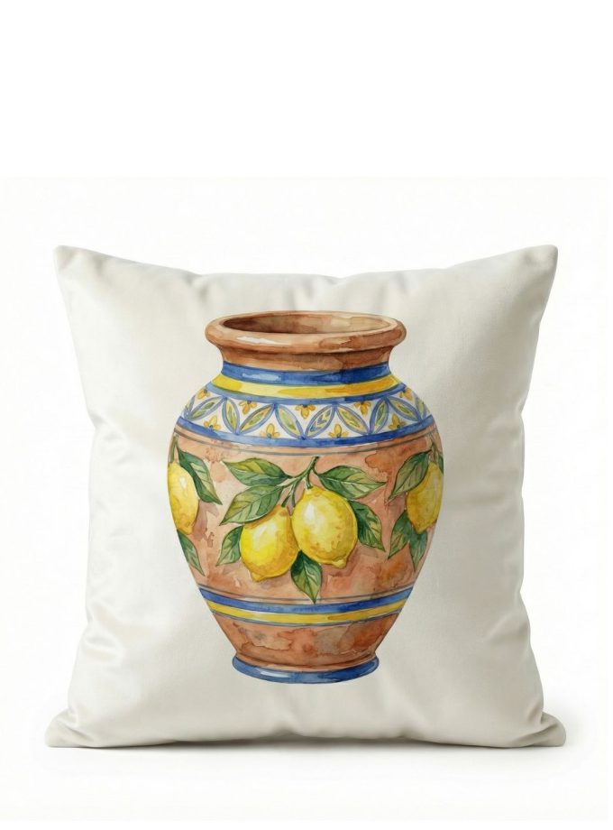 Μαξιλαροθήκες Διακόσμησης 45x45 Cosmin Kelma  Lemon Vase