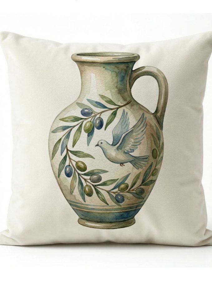 Μαξιλαροθήκες Διακόσμησης 45x45 Cosmin Kelma Dove Amphora