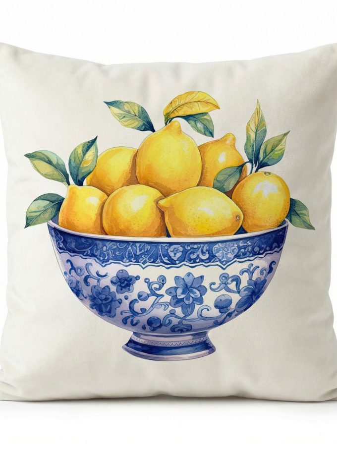 Μαξιλαροθήκες Διακόσμησης  45x45 Cosmin Kelma Lemon Bowl