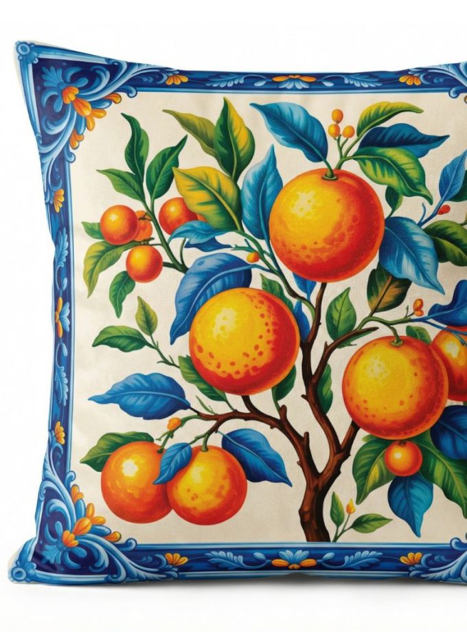 Μαξιλαροθήκες Διακόσμησης  45x45 Cosmin Kelma Palermo Orange Crest