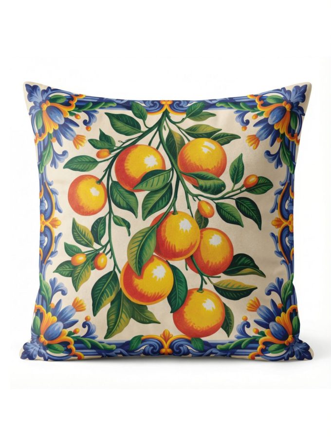 Μαξιλαροθήκες Διακόσμησης 45x45 Cosmin Kelma Amalfi Orange Tile