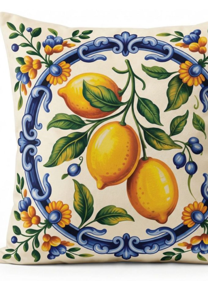 Μαξιλαροθήκες Διακόσμησης  45x45 Cosmin Kelma Amalfi Lemons