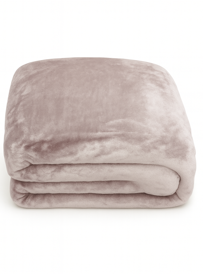 Κουβέρτα Υπέρδιπλη 220x240 Cosmin Velvet Beige-Pink