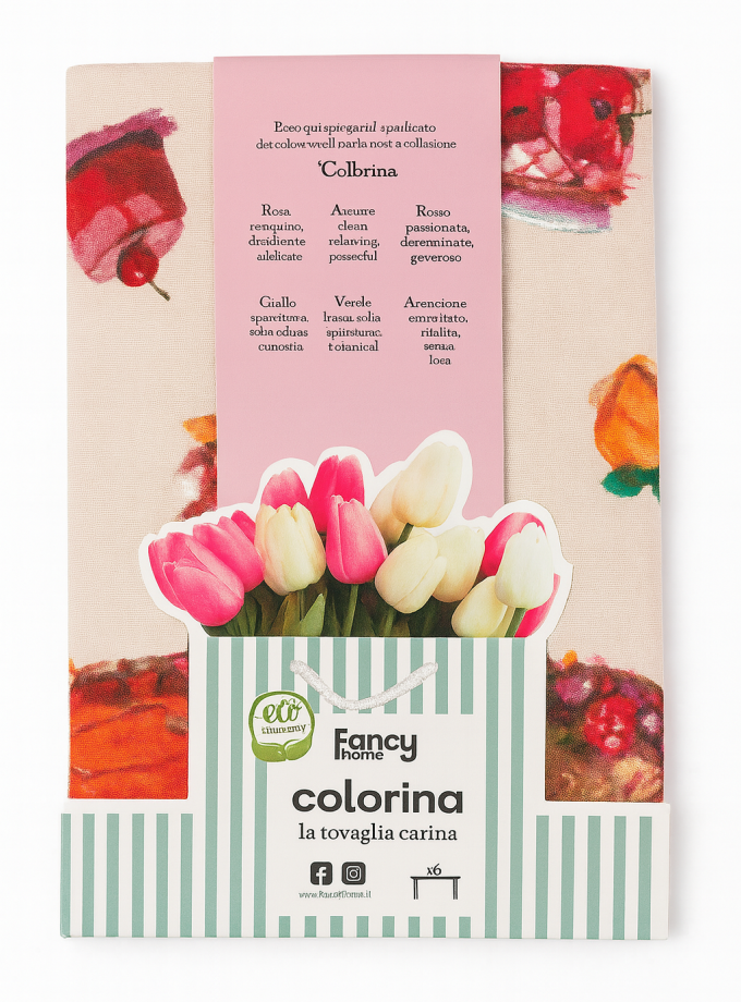 Τραπεζομάντιλο φαγητού 140x180 Cosmin Colorina Red Cake