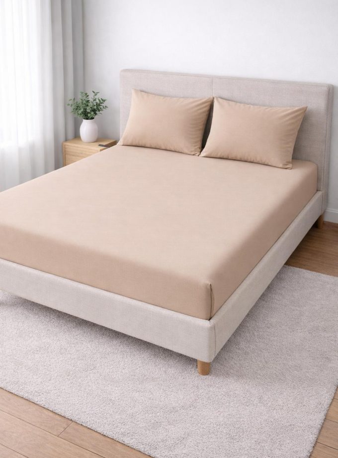 Σετ Σεντόνια Βαμβακοσατέν 240x260 Cosmin Home Imports Beige