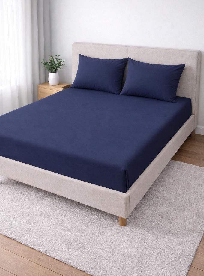 Σετ Σεντόνια  Βαμβακοσατέν 240x260 Cosmin Home Imports Dark Blue