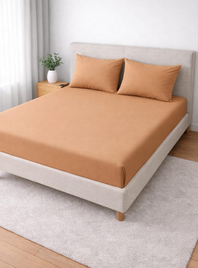 Σετ Σεντόνια  Βαμβακοσατέν 240x260 Cosmin Home Imports Beige-Yellow