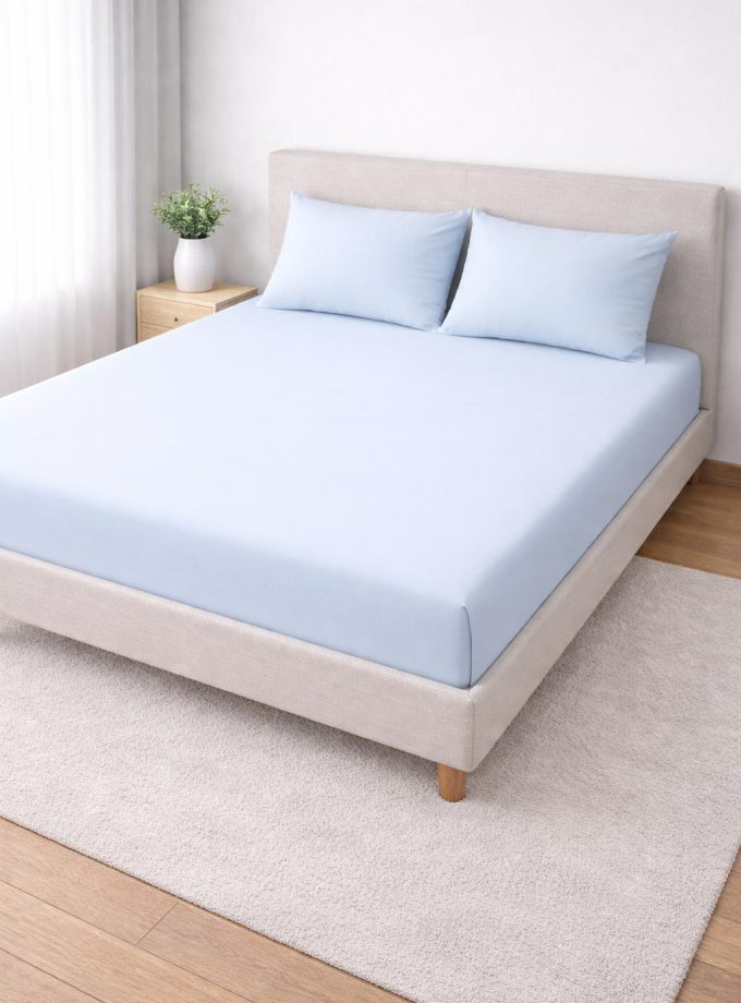 Σετ Σεντόνια Βαμβακοσατέν 240x260 Cosmin Home Imports Light Blue