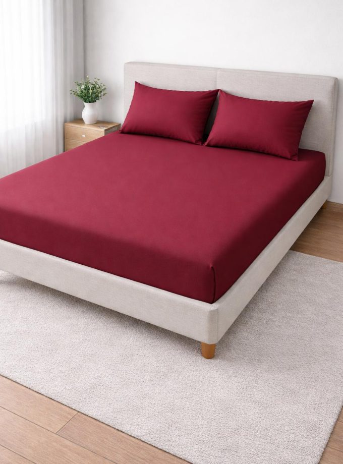 Σετ Σεντόνια Βαμβακοσατέν 240x260 Cosmin Home Imports Red