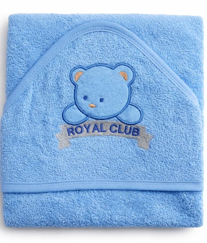 Βρεφική Κάπα Με κουκούλα 75x75 Cosmin Baby Blue Royal Club