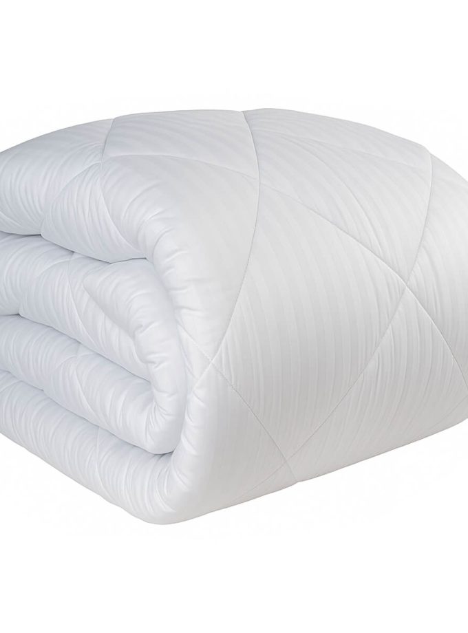 Κουβερλί Ημίδιπλο Ξενοδοχείου 160x240 Cosmin Stripe Microfiber White