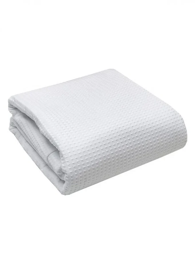 Κουβέρτα Πικέ Υπέρδιπλη Ξενοδοχεική 220x240 Cosmin Waffle White