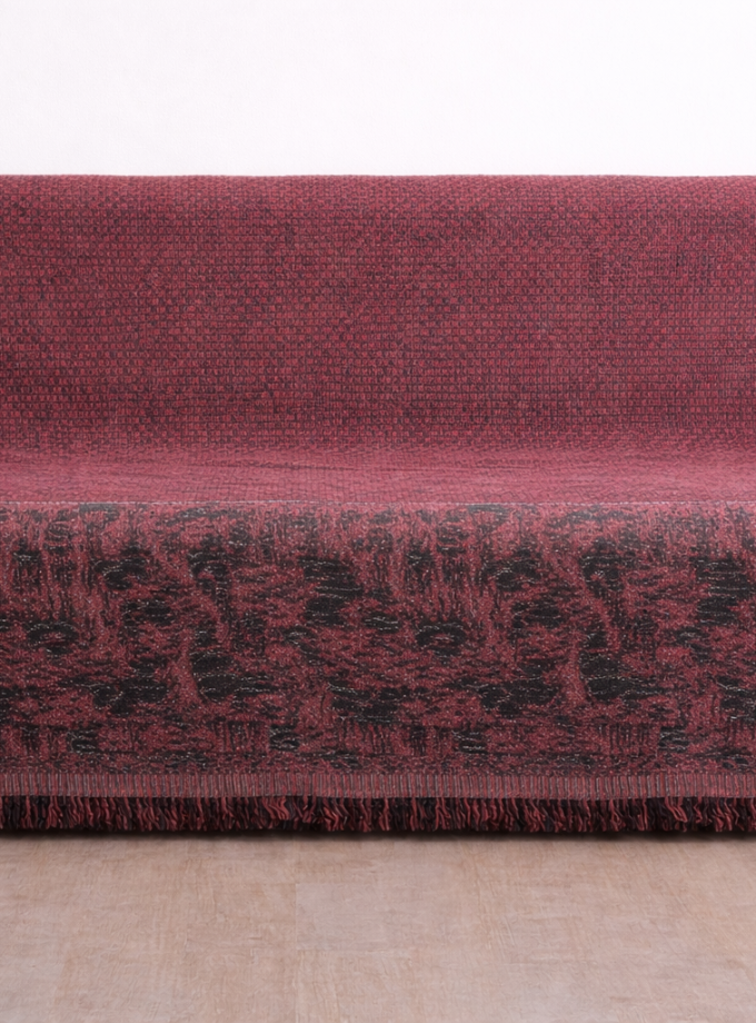 Σετ Ριχτάρια 3 Τεμαχίων Cosmin Chenille (180x300+180x250+180x200) Red Reliefs
