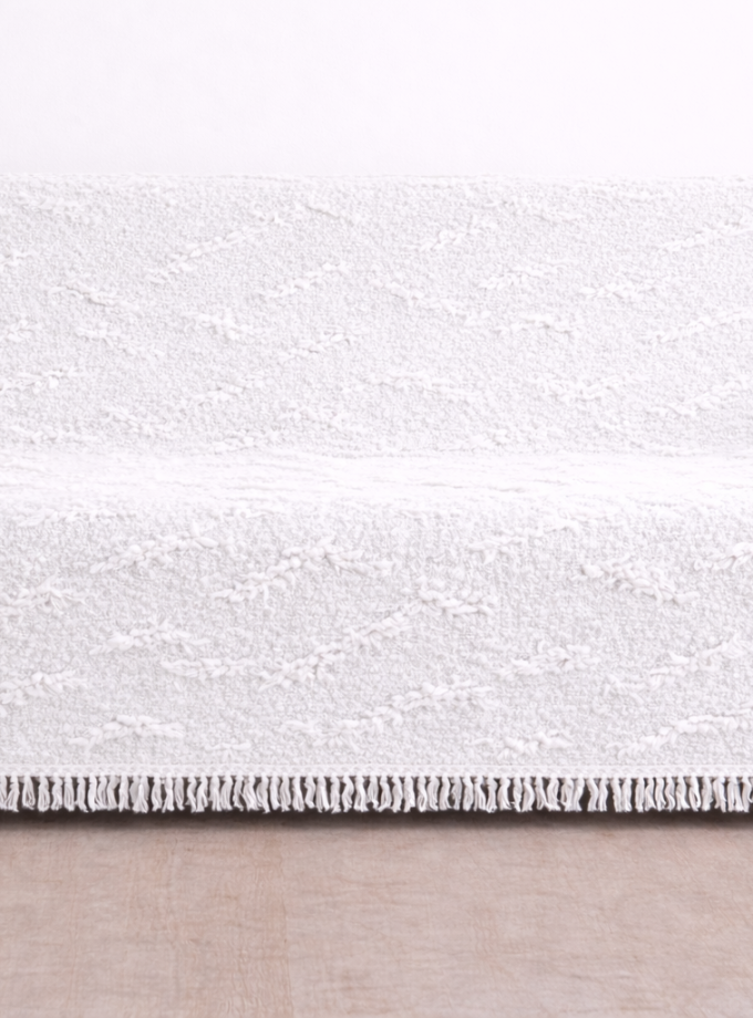 Σετ Ριχτάρια 3 Τεμαχίων Cosmin Chenille (180x300+180x250+180x200) White