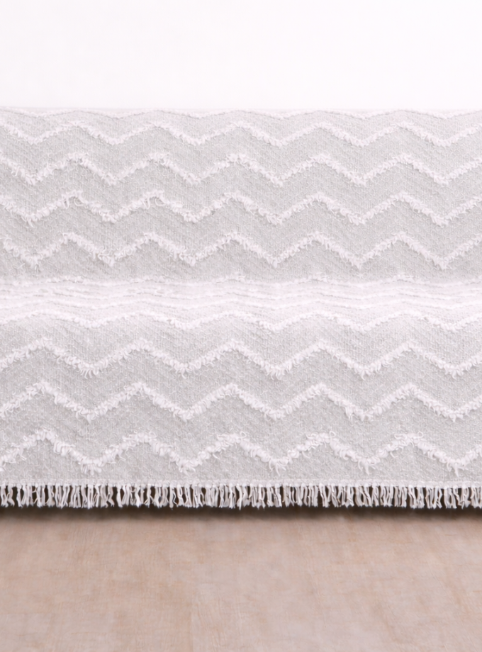 Σετ Ριχτάρια 3 Τεμαχίων Cosmin Chenille (180x300+180x250+180x200) Grey Waves