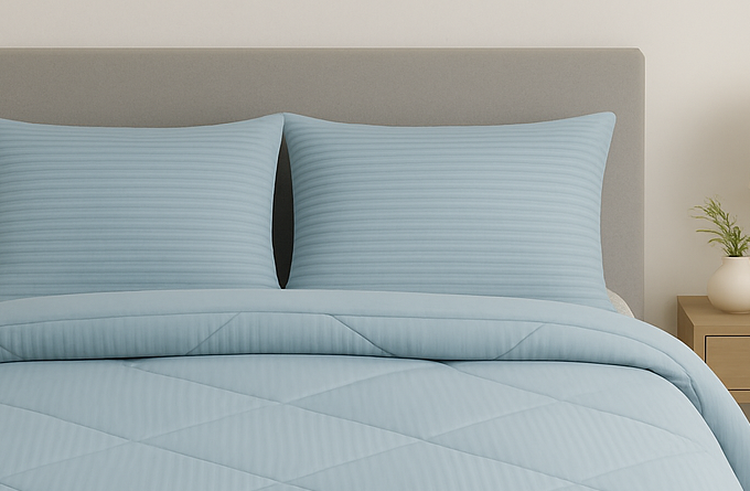 Μαξιλαροθήκη 50x70 Cosmin Stripe Light Blue