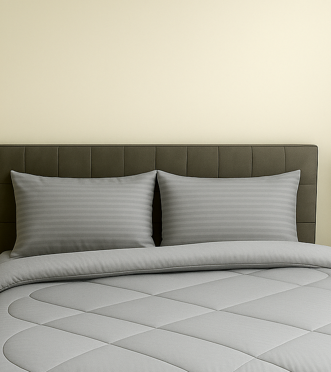 Μαξιλαροθήκη 50x70 Cosmin Stripe Light Grey
