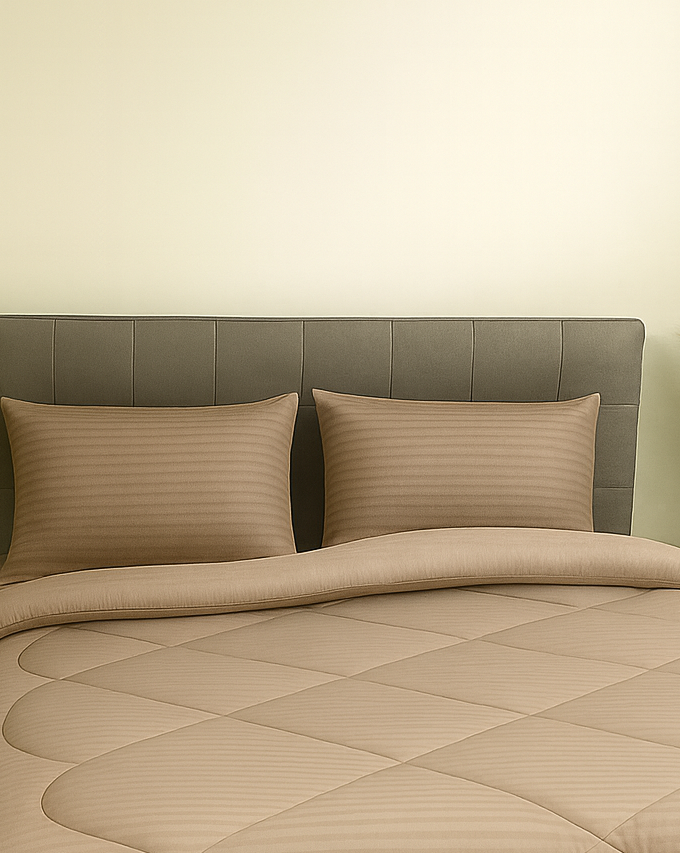 Μαξιλαροθήκη 50x70 Cosmin Stripe Yellow-Gold